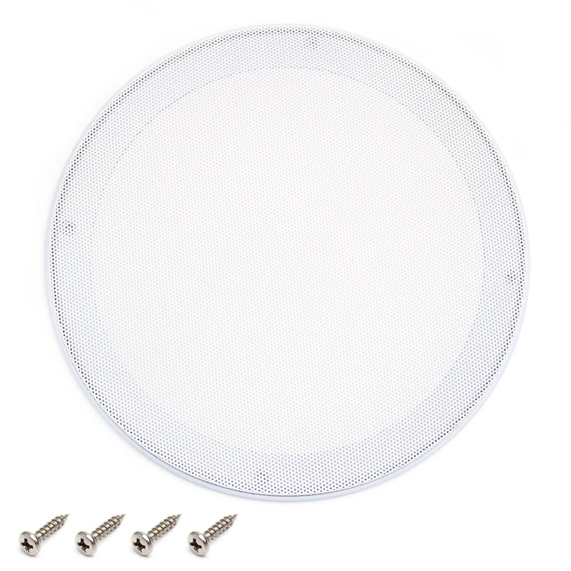 Fielect غطاء شبكة مكبر الصوت Fielect 8 بوصة - واقي شبكة فرعية دائري أبيض - Image 1